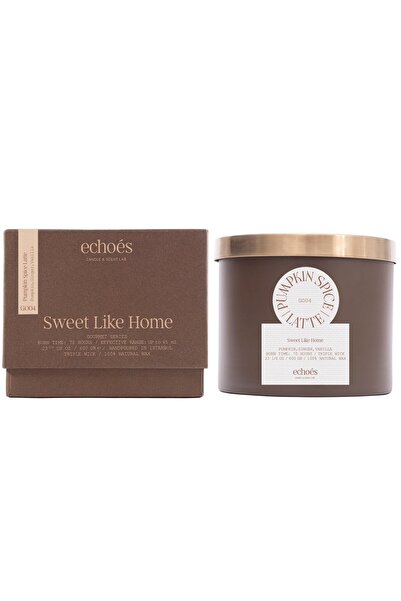 Echoes Premium Scented Candle, Pumpkin Spice Latte From Echoes, in Luxury Glass Jar, 600g