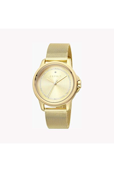 Esprit Women's Gold Stainless Steel Watch, Champagne Dial | Es1l198m0025