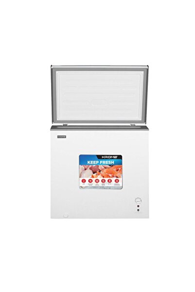 Krome Chest Freezer| 200L Capacity| Single Door| White Finish