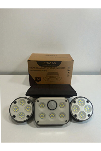 OEM LEDMAX solar lamp with motion sensor, 15W, 6500K, 5.5V solar panel, IP65 protection