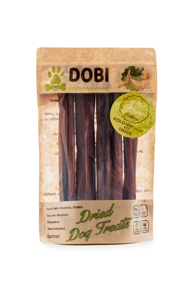 DOBİ %100 Doğal Organik Kolojen Köpek Ödülü Düz Çubuk 100gr | Katkısız, Yükse...