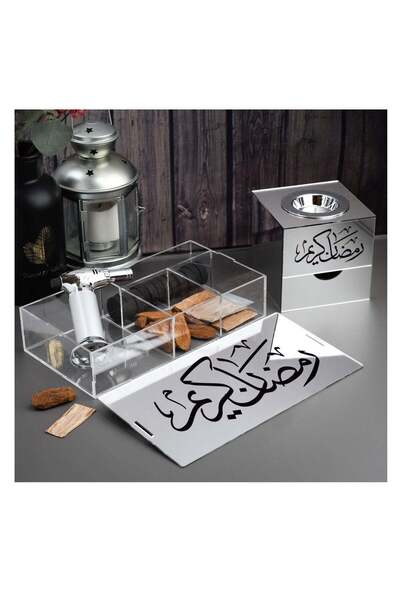 Story of candle Incense burner with a box of incense, two types of oud (Marok...