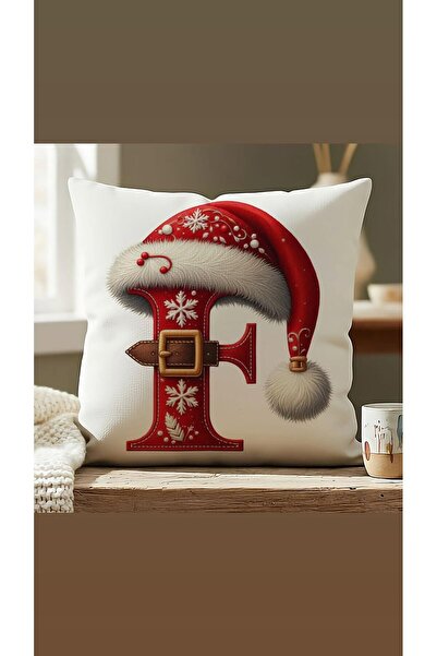 KIRLENTİM New Year Red Beret Belted Letter-F-Cushion-Filled with Stuffing