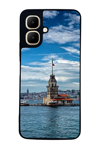 Aksel Kılıf متوافق مع Infinix Smart 10 مطبوع ، أسود غير لامع، سيليكون ناعم، و...