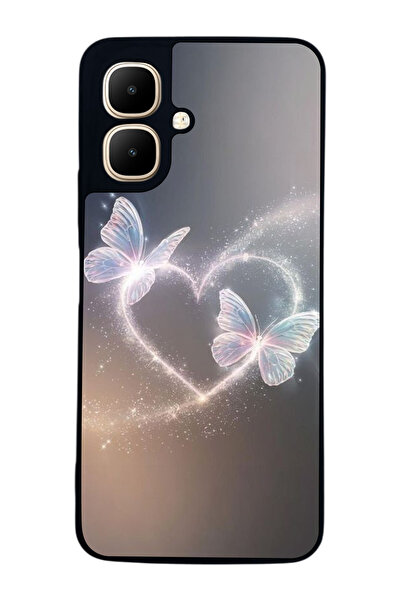 Aksel Kılıf متوافق مع Infinix Smart 10 مطبوع ، أسود غير لامع، سيليكون ناعم، و...