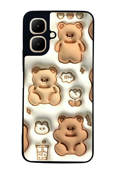 Aksel Kılıf متوافق مع Infinix Smart 10 مطبوع ، أسود غير لامع، سيليكون ناعم، و...