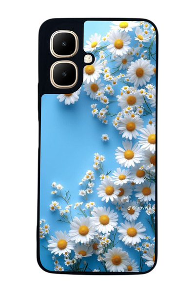 Aksel Kılıf متوافق مع Infinix Smart 10 مطبوع ، أسود غير لامع، سيليكون ناعم، و...