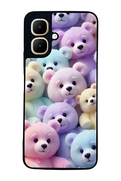 Aksel Kılıf متوافق مع Infinix Smart 10 مطبوع ، أسود غير لامع، سيليكون ناعم، و...