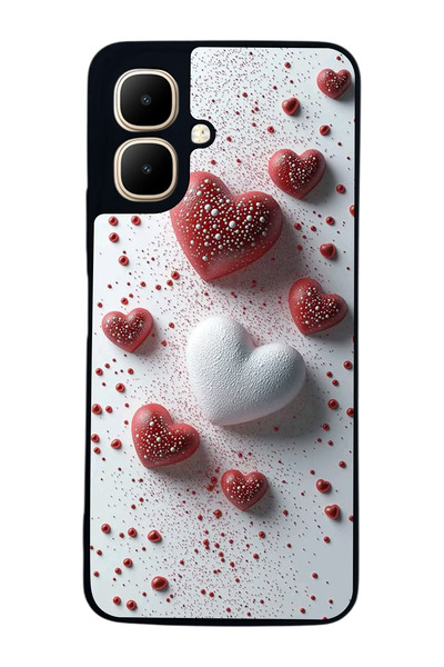 Aksel Kılıf متوافق مع Infinix Smart 10 مطبوع ، أسود غير لامع، سيليكون ناعم، و...