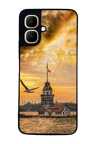 Aksel Kılıf متوافق مع Infinix Smart 10 مطبوع ، أسود غير لامع، سيليكون ناعم، و...