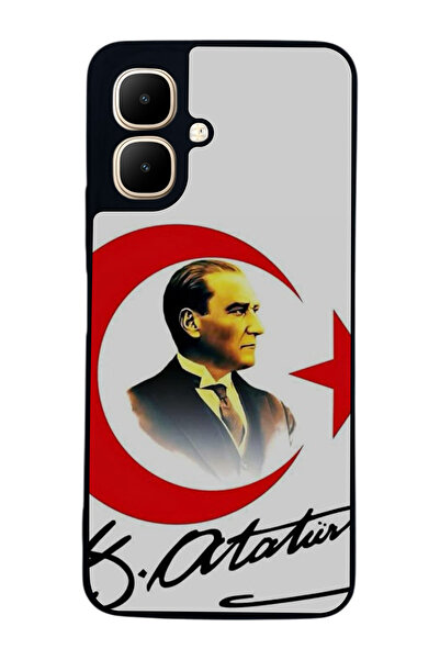 Aksel Kılıf متوافق مع Infinix Smart 10 مطبوع ، أسود غير لامع، سيليكون ناعم، و...