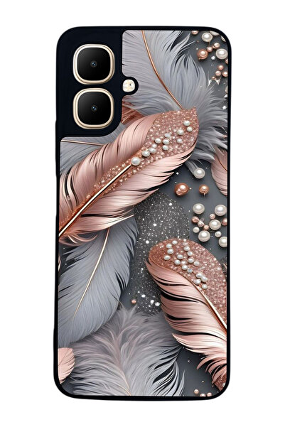 Aksel Kılıf متوافق مع Infinix Smart 10 مطبوع ، أسود غير لامع، سيليكون ناعم، و...