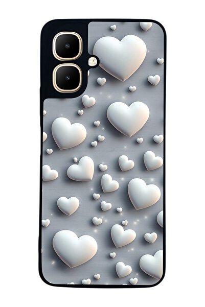 Aksel Kılıf متوافق مع Infinix Smart 10 مطبوع ، أسود غير لامع، سيليكون ناعم، و...