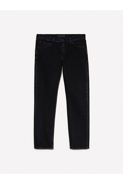 Sisley Cotton Blend Stone Washed Regular Fit Denim Pants Men's Cream Trousers - 325A4Tlase02I