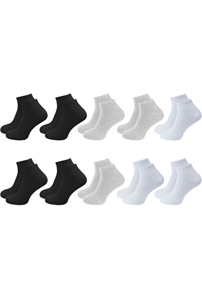 AJ X GF Kutulu 10 Çift Bambu Liepzig Unisex Patik Çorap Bilek Boy Kısa Spor K...