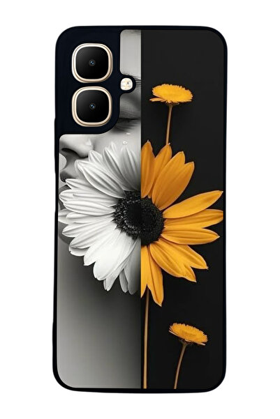 Aksel Kılıf متوافق مع Infinix Smart 10 مطبوع ، أسود غير لامع، سيليكون ناعم، و...