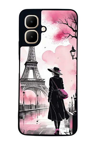 Aksel Kılıf متوافق مع Infinix Smart 10 مطبوع ، أسود غير لامع، سيليكون ناعم، و...