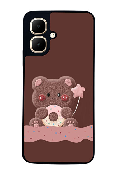 Aksel Kılıf متوافق مع Infinix Smart 10 مطبوع ، أسود غير لامع، سيليكون ناعم، و...