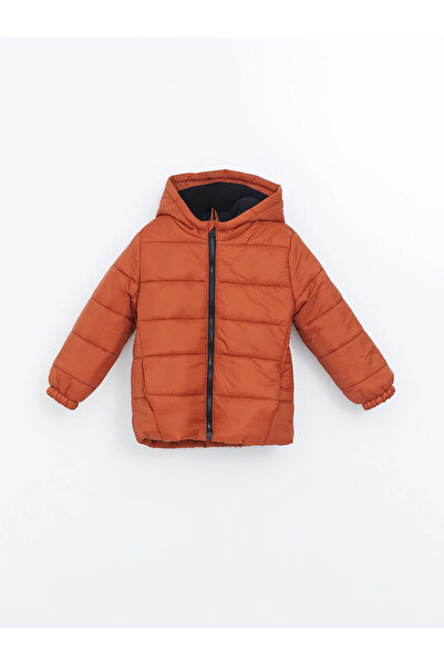 LC Waikiki Lcw Kids Orange Hooded Long Sleeve Boy's Coat