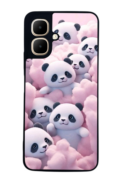 Aksel Kılıf متوافق مع Infinix Smart 10 مطبوع ، أسود غير لامع، سيليكون ناعم، و...