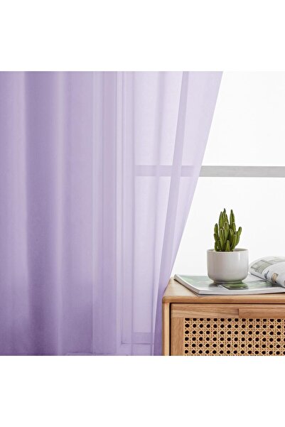 OEM Set of 2 MIULEE Curtains, Transparent, Polyester, 140 x 260 cm, Purple