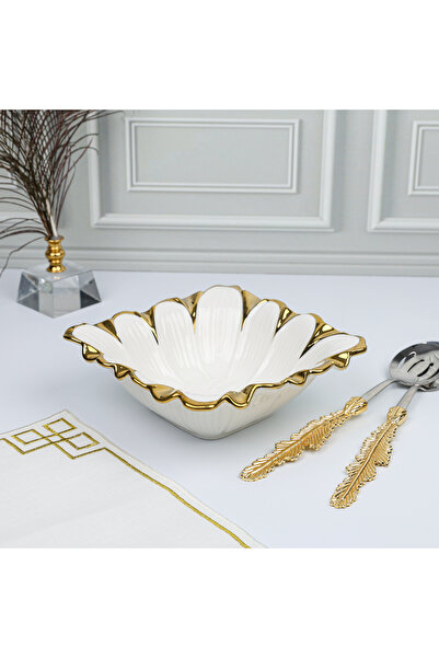 ROY KING Royking Flora Gold Square Salad Bowl 18*18*7 cm Sln 019