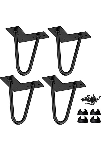 OEM Set de 4 picioare de mobilă La Vane, oțel aliat, 20 cm, rezistente la cor...