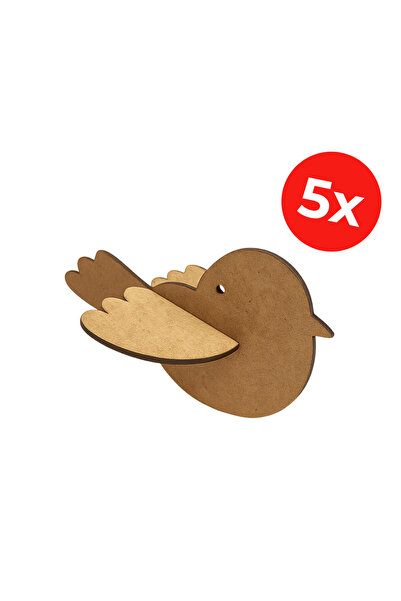 Bird Design Activity Set - Wooden Bird Painting - Bird Design Set - 5 pcs