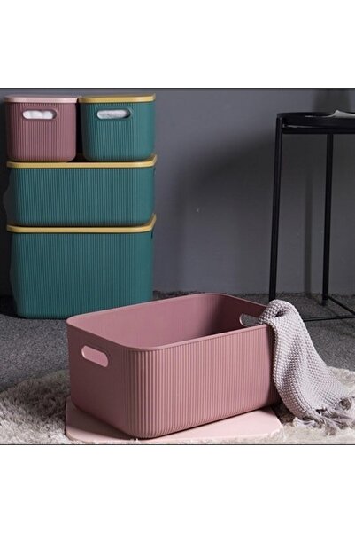 sweenhome Lova 13.4 Lt Plastic and Lid Storage Box 26-37-16 cm