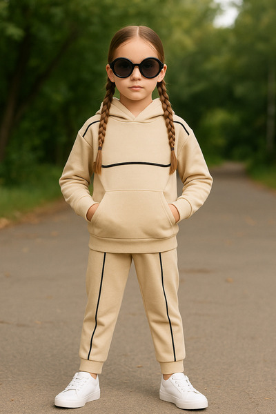 minikiss Hooded Girls' Tracksuit Set