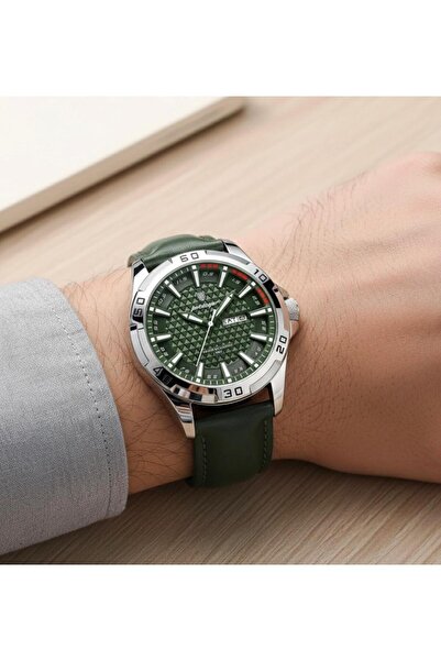 POEDAGAR Stylish Men's Wristwatch with Luxury Calendar Function
