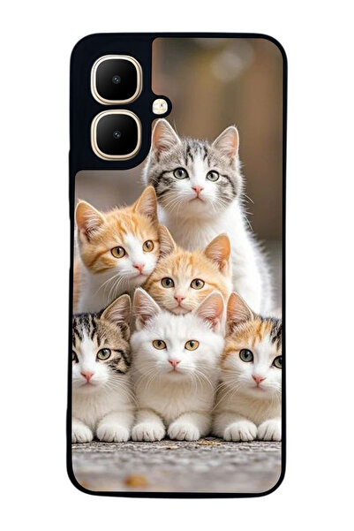 Aksel Kılıf متوافق مع Infinix Smart 10 مطبوع ، أسود غير لامع، سيليكون ناعم، و...