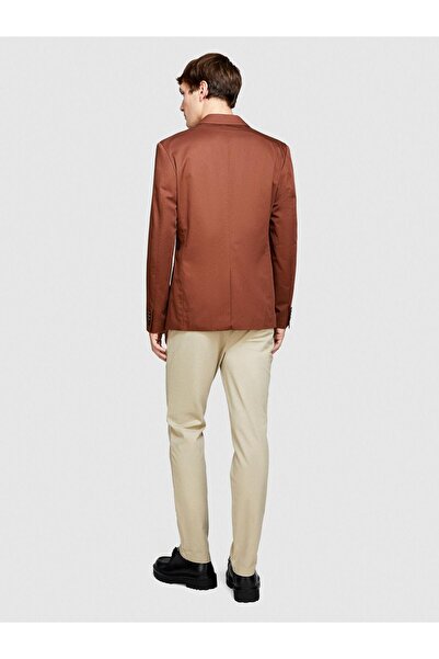 Sisley Men's Stretch Cotton Belt Hole Slim Fit Denim Chino Pants 324P4Hjtsf03N-Sis65N