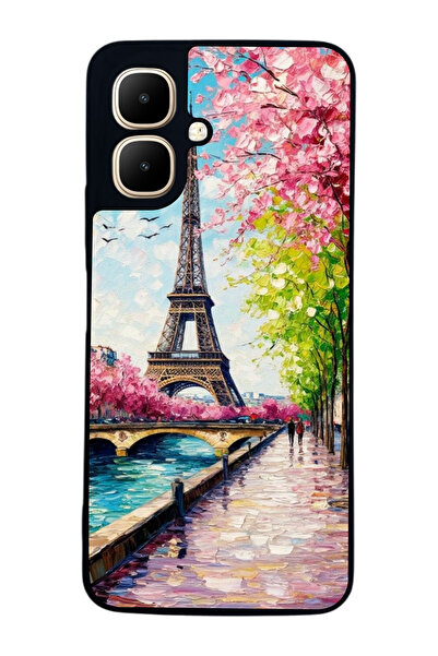 Aksel Kılıf متوافق مع Infinix Smart 10 مطبوع ، أسود غير لامع، سيليكون ناعم، و...