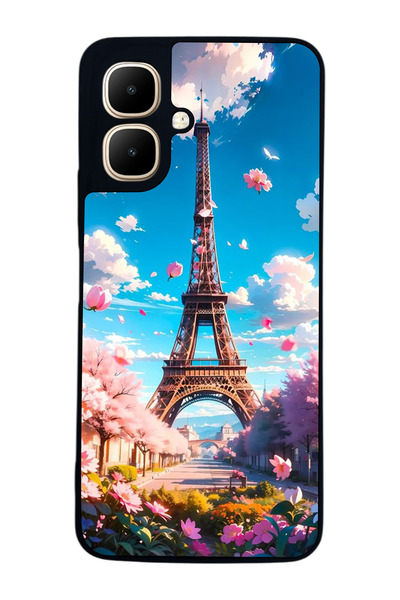 Aksel Kılıf متوافق مع Infinix Smart 10 مطبوع ، أسود غير لامع، سيليكون ناعم، و...