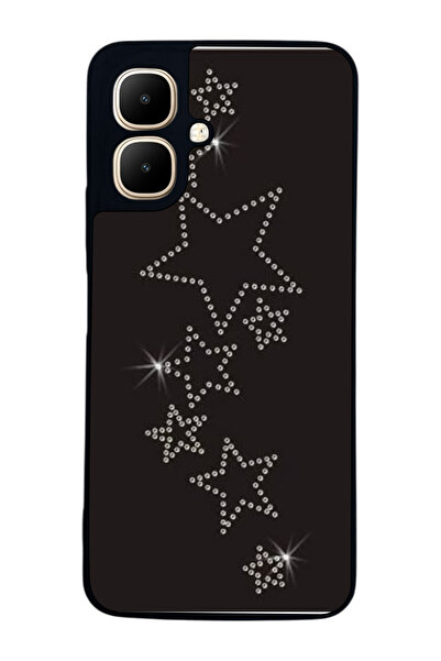 Aksel Kılıf متوافق مع Infinix Smart 10 مطبوع ، أسود غير لامع، سيليكون ناعم، و...