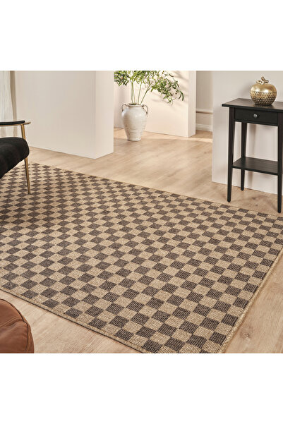 Kaşmir Halı Kilim Jüt Dorne Brown 80x300 cm