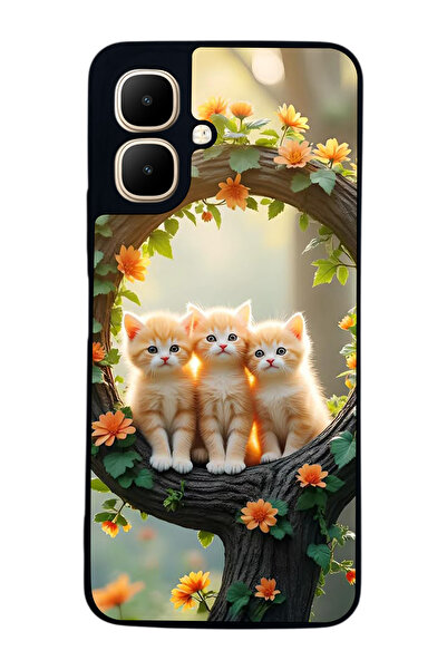 Aksel Kılıf متوافق مع Infinix Smart 10 مطبوع ، أسود غير لامع، سيليكون ناعم، و...