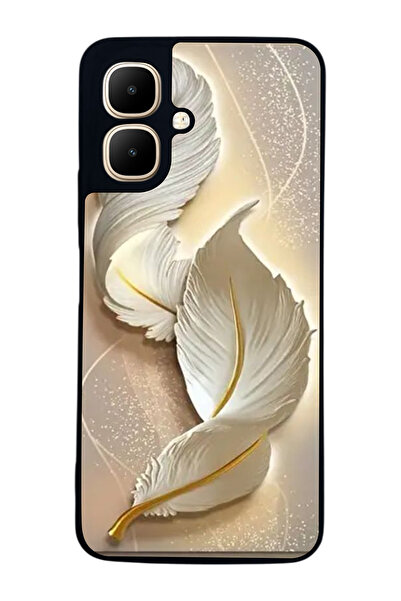 Aksel Kılıf متوافق مع Infinix Smart 10 مطبوع ، أسود غير لامع، سيليكون ناعم، و...