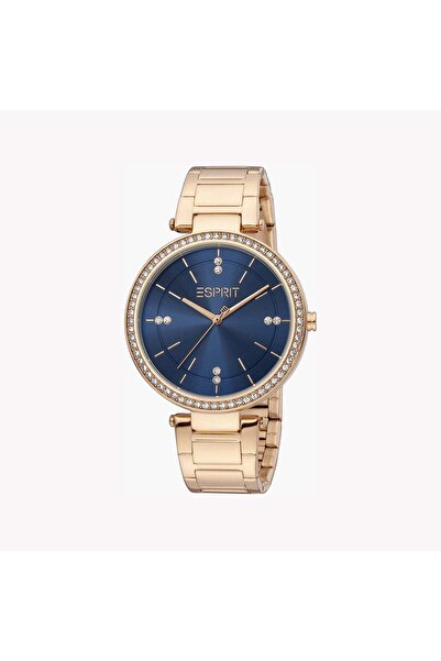 Esprit Women's Rose Gold Watch, Blue Dial | Es1l194m0075