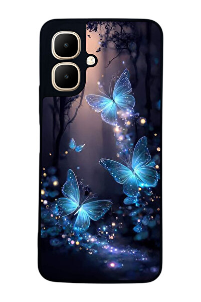 Aksel Kılıf متوافق مع Infinix Smart 10 مطبوع ، أسود غير لامع، سيليكون ناعم، و...