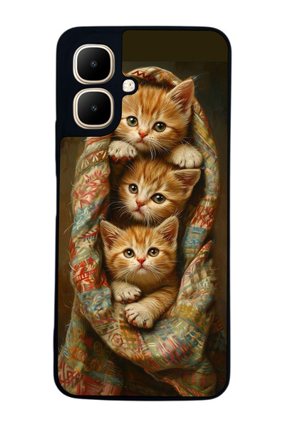 Aksel Kılıf متوافق مع Infinix Smart 10 مطبوع ، أسود غير لامع، سيليكون ناعم، و...