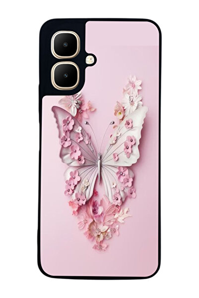 Aksel Kılıf متوافق مع Infinix Smart 10 مطبوع ، أسود غير لامع، سيليكون ناعم، و...