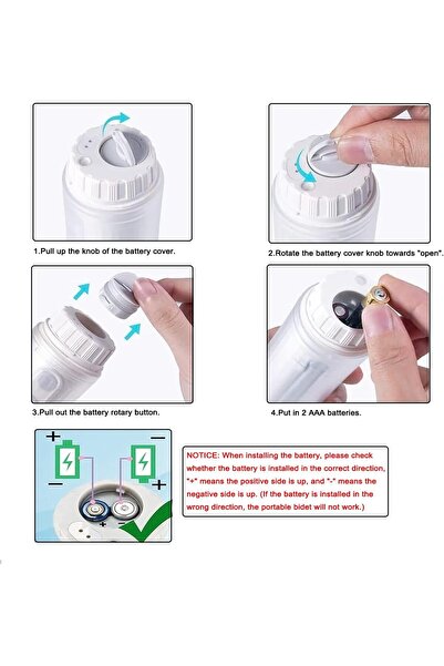 genernic Gustyle 2nd Generation Portable Travel Bidet, IPx6 Waterproof, Auto Pressure-Release, 180° Adjustab