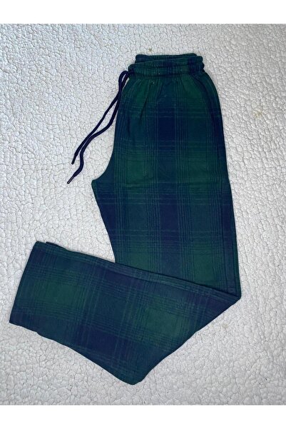 DÜVEN Jacquard Fabric Winter Women's Men's Unisex Green Tracksuit & Pajama Bottoms