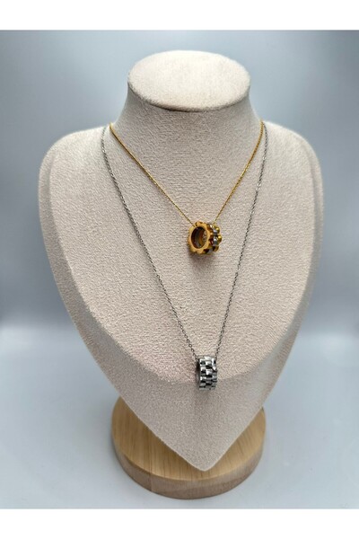 MyladyAccessoriess قلادة فولاذية موديل هالكا (فولاذ) فضية