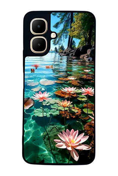 Aksel Kılıf متوافق مع Infinix Smart 10 مطبوع ، أسود غير لامع، سيليكون ناعم، و...