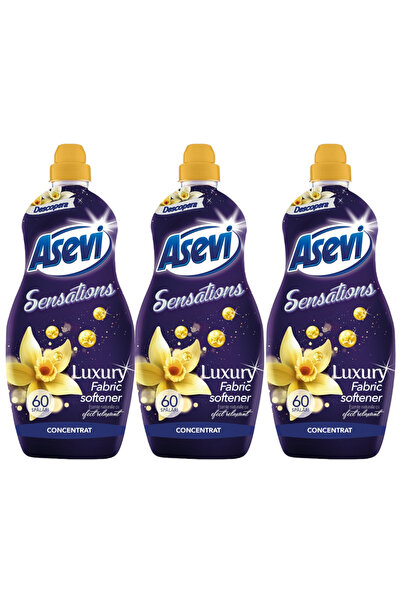ASEVI Set of 3x Sensations Luxury Fabric Softener, 60 Washes, 1.44 liters