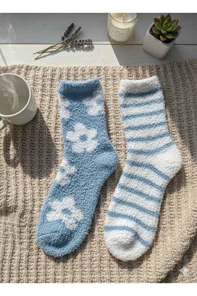 Çorap Kurdu 2-Piece Soft Scented Plush Sleeping Socks