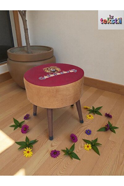 İZ WORTH WEARİNG Puf Koltuk Tabure TARAFTAR GALATASARAY YAZILI EN:38-YÜK:40.D...